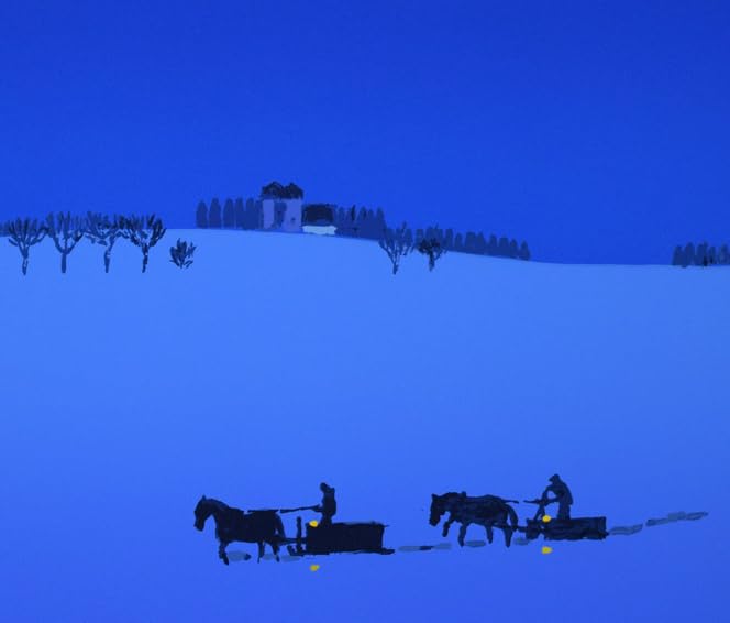 Amazon.co.jp: 栗谷川 健一「雪あかり」シルクスクリーン版画限定直筆